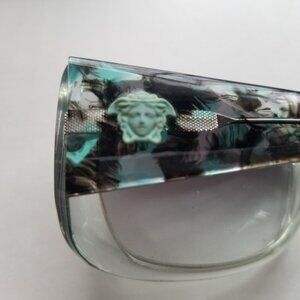 VERSACE* Oversize Mod 4235 Women’s Sunglasses Blue tint & frame Medusas